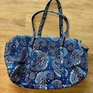 Vera Bradley Red, White, & Blue Paisley Large Duffel Bag